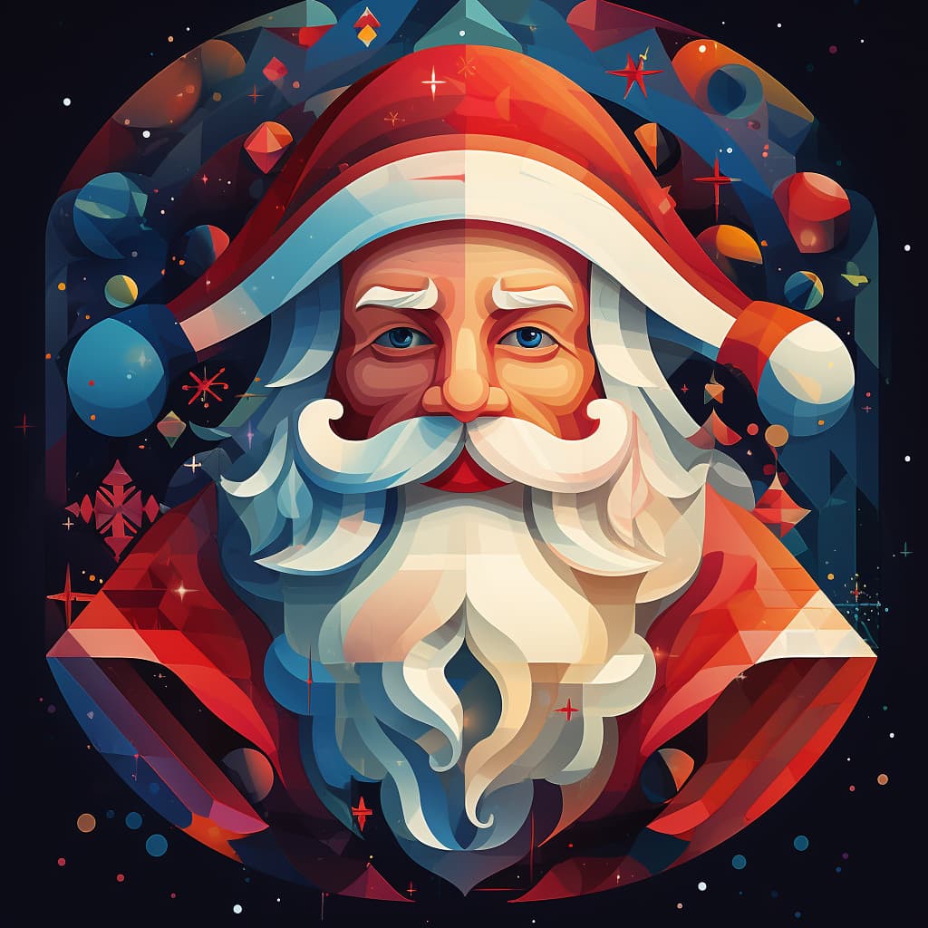 02 christmas illustration of santa clausshape christmas
